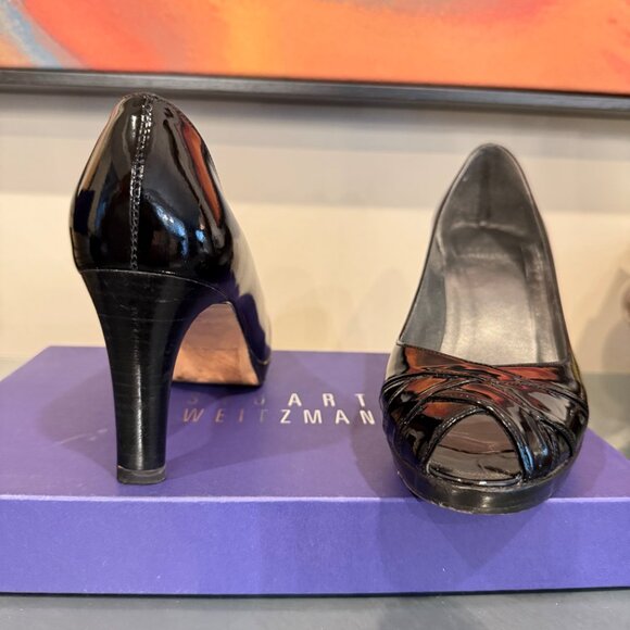 Stuart Weitzman Black Patent Leather Heels - Picture 4 of 6